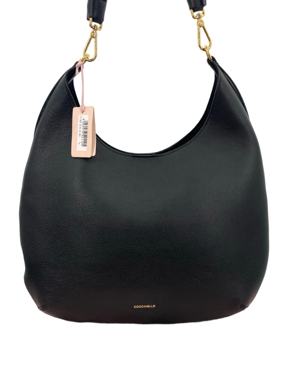 Coccinelle Braided Strap Shoulder Bag Black Leather Purse New - Picture 2 of 11